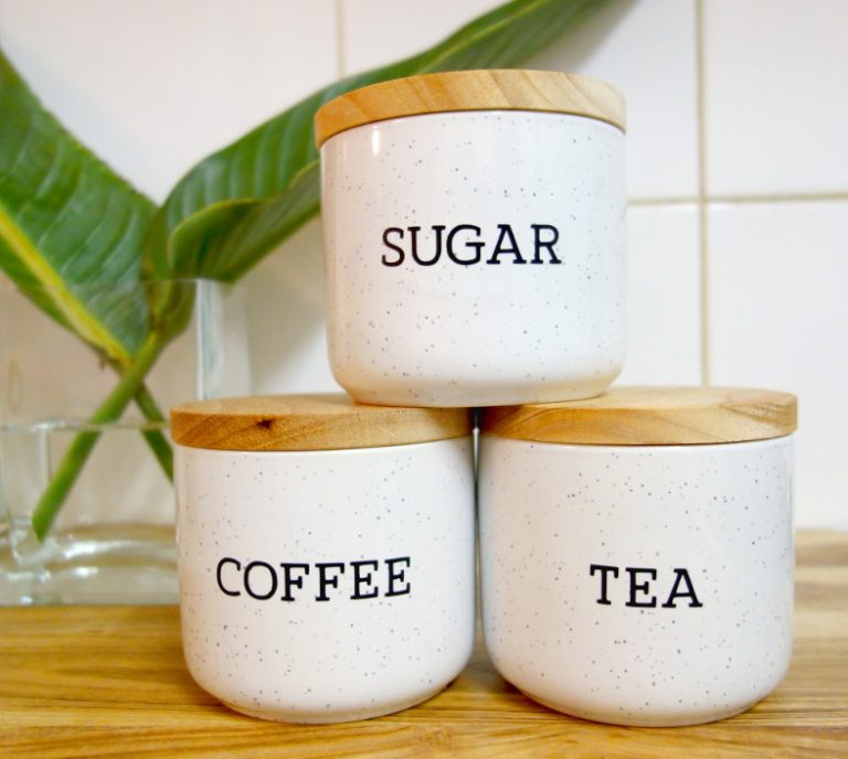 coffee tea sugar label set