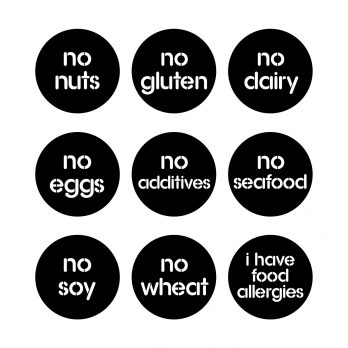 Allergy / Dietary Requirement Label