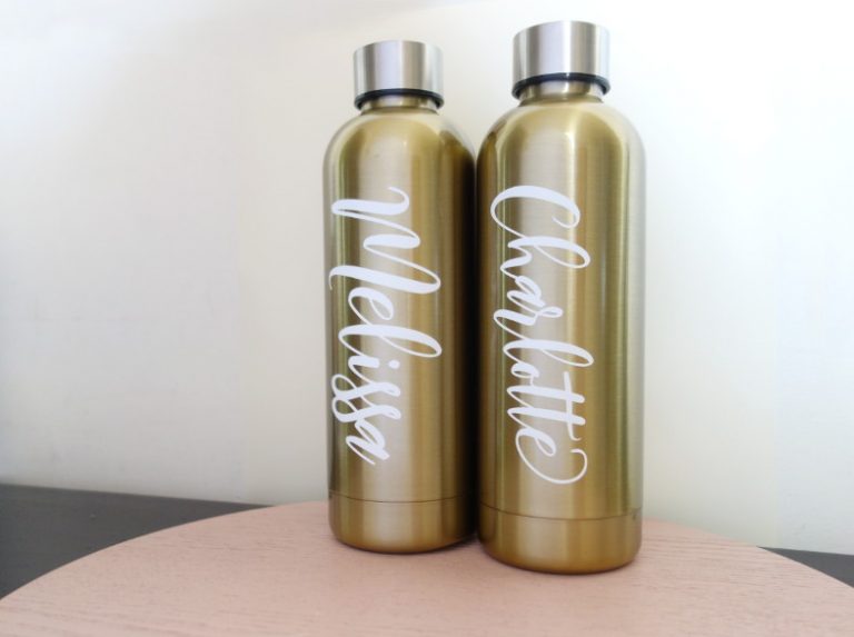 personalised name labels on drink bottles